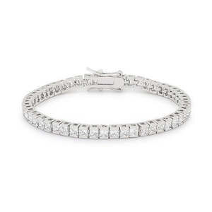 Sapphire Blue Cubic Zirconia Tennis Bracelet